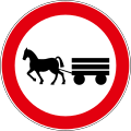 B18 No entry for horse-drawn vehicles