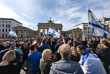 8 Ekim'de Berlin'deki İsrail yanlısı protestolar