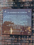 St. Carthage's Cathedral at Lismore, Australia, stone commemorating foundation and opening