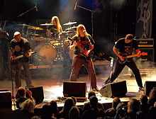 Nightingale live at Nosturi, 2008 (left to right: Erik Oskarsson, Tom Björn, Dan Swanö and Dag Swanö)