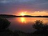 Olbersdorfer See bei Sonnenuntergang