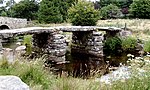 Die Postbridge Clapper Bridge im Dartmoor