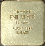 Stolperstein für Emil Meyer