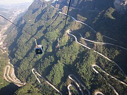 View of the Heaven-Linking Avenue from a cable car.