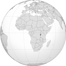 Burundi Cumhuriyeti haritadaki konumu