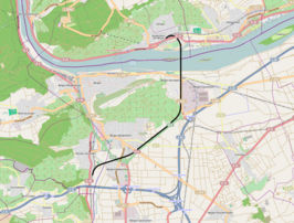 Spoorlijn Rüdesheim - aansluiting Sarmsheim op de kaart