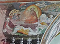 Obere Teilansicht des Freskos an der nördlichen Triumphbogenwand (s. Text)
