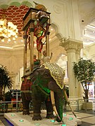 India Court with a working reproduction of the elephant clock