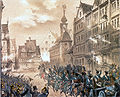 Barrikadenkampf an der Konstablerwache, 14. September 1848