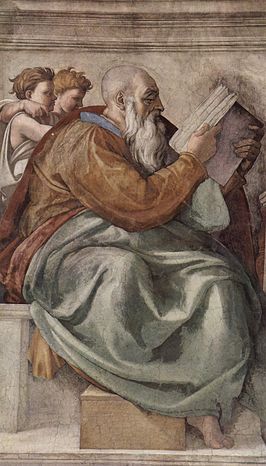 Zacharia in de Sixtijnse kapel (Michelangelo)