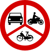 B-3/4/10 "no entry for motor vehicles and mopeds"