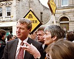 Liberal Democrat leader Paddy Ashdown campaigning in Chippenhamin 1992