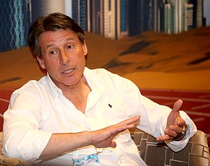 Sebastian Coe (Foto: 2015) – u. a. Weltrekordinhaber, vier Tage später zum zweiten Mal Sieger über 1500 Meter, ab 2015 IAAF-Präsident – gewann die Silbermedaille