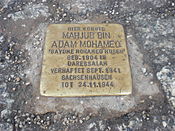 Stolperstein voor Afrikaans-Duitse toneelspeler Bayume Mohamed Husen in Berlijn