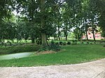 Historischer Garten Tammen mit Blick auf das Steinhaus