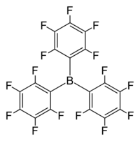 Formula del tris(pentafluorofenil)borano