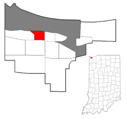 Location within the city of Gary