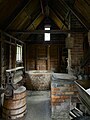 The washhouse and dairy, featuring an 8 metre well