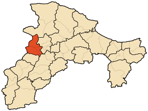 Localizarea districtului în cadrul provinciei