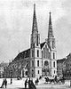 Sophienkirche Dresden, Lithographie vor 1890