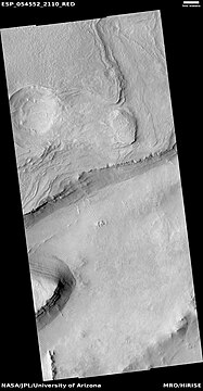 Wide view of layers, as seen by HiRISE under HiWish program