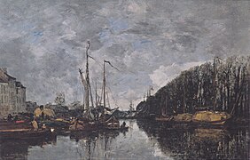 Eugène Boudin: Canal de l’Allée-Verte, Bruxelles, 1871