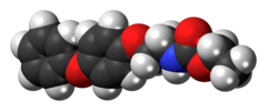 Space-filling model of the fenoxycarb molecule