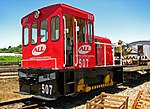 A 25-ton switcher operated by ALL that was converted to metre gauge