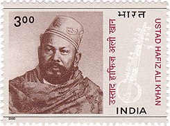Hafiz Ali Khan on a 2000 stamp of India