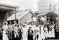 Image 48Train station in La Ceiba during the 1920s. The locomotives were one of the main means of transportation in Honduras during the 20th century. (from History of Honduras)