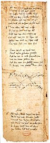 Vater Unser, Autograph des Liedtextes mit der einzigen erhaltenen Notenschrift aus der Hand Luthers