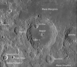 Virchow, Neper und Umgebung (LROC-WAC)