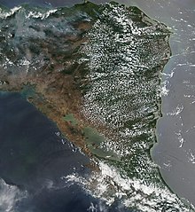 Weather patterns and fires have caused droughts throughout Central America. This satellite image finds brown, dry land in Nicaragua.