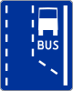 D-11 "beginning of bus lane"