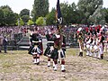 Schottische Soldaten auf der Brücke