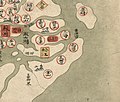 The counties of Songjiang Prefecture under the Qing dynasty