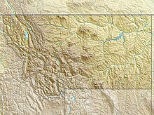 Reliefkarte: Montana