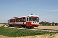 Schmalspur-Dieseltriebwagen 5090 016-6 der ÖBB bei Kilb an der Lokalbahn Ober-Grafendorf - Mank, der Zweigstrecke der Mariazellerbahn. (Woche 8)