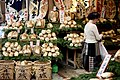 Different types of bamboo shoots in a shop in Japan