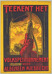 Teekent het Volkspetitionnement voor Algemeen kiesrecht (SDAP), 1911