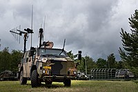 Bushmaster-pantservoertuig van 102 EOV-compagnie