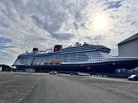 The Disney Treasure at Meyer Werft Shipyard in Papenburg Germany