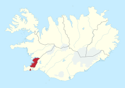 Başkent Bölgesi'nin İzlanda'daki konumu