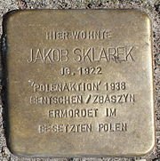 Stolperstein für Jakob Sklarek