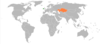 Location map for Ireland and Kazakhstan.