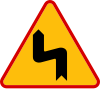 A-4 "dangerous curves — first to the left"