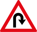 Hairpin curve to left