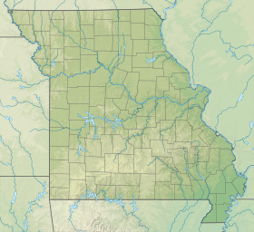 Map showing the location of Van Meter State Park