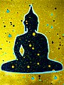 Streetart Buddha in Zazen