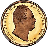 Gold coin showing a man's bust